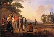 George Caleb Bingham Shooting For the Beef painting